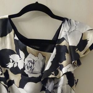 White House Black Market Floral Silk Dress